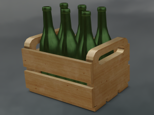 BOTTLES LOW POLY GAME READY 3D Model