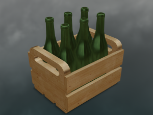 BOTTLES LOW POLY GAME READY 3Dモデル