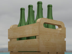 BOTTLES LOW POLY GAME READY 3Dモデル