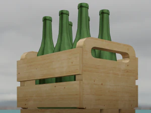 BOTTLES LOW POLY GAME READY 3D Model