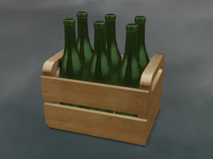 BOTTLES LOW POLY GAME READY 3D Model