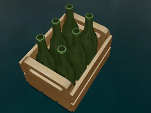 BOTTLES LOW POLY GAME READY 3D Model