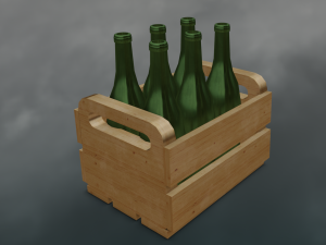 BOTTLES LOW POLY GAME READY 3Dモデル