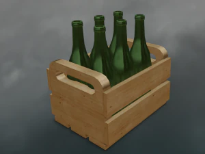 BOTTLES LOW POLY GAME READY 3D Model