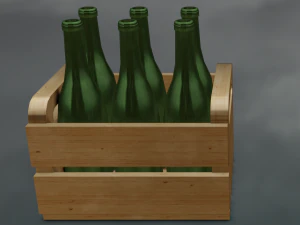 BOTTLES LOW POLY GAME READY 3D Model