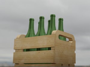 BOTTLES LOW POLY GAME READY 3Dモデル