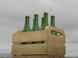 BOTTLES LOW POLY GAME READY 3D Model