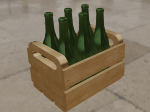 BOTTLES LOW POLY GAME READY 3Dモデル