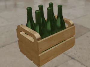 BOTTLES LOW POLY GAME READY 3D Model