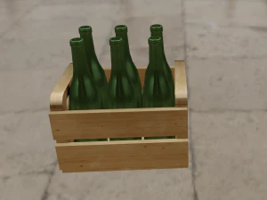 BOTTLES LOW POLY GAME READY 3D Model