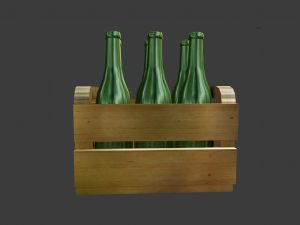 BOTTLES LOW POLY GAME READY 3Dモデル
