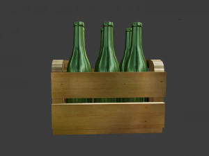 BOTTLES LOW POLY GAME READY 3D Model