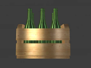 BOTTLES LOW POLY GAME READY 3D Model