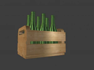 BOTTLES LOW POLY GAME READY 3D Model