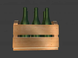 BOTTLES LOW POLY GAME READY 3D Model