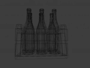 BOTTLES LOW POLY GAME READY 3D Model