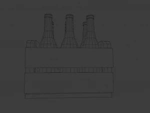 BOTTLES LOW POLY GAME READY 3D Model