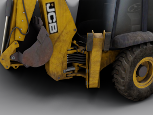 JCB BULLDOZER GAME READY 3D MODEL Model 3D