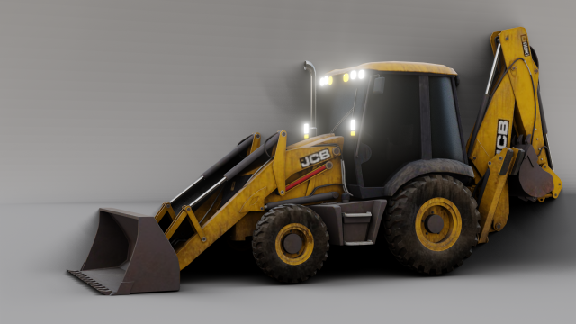 JCB BULLDOZER GAME READY 3D MODEL Model 3D .c4d .max .obj .3ds .fbx .stl .blend 