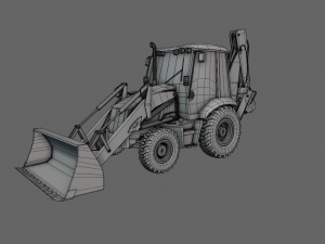 JCB BULLDOZER GAME READY 3D MODEL Model 3D