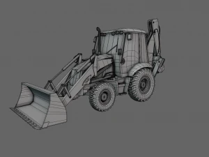 JCB BULLDOZER GAME READY 3D MODEL 3D Model