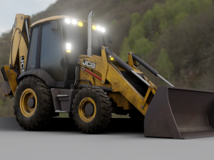 JCB BULLDOZER GAME READY 3D MODEL Model 3D