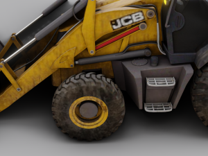 JCB BULLDOZER GAME READY 3D MODEL Model 3D