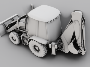 JCB BULLDOZER GAME READY 3D MODEL Model 3D