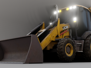 JCB BULLDOZER GAME READY 3D MODEL Model 3D