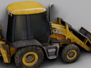 JCB BULLDOZER GAME READY 3D MODEL Model 3D