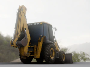 JCB BULLDOZER GAME READY 3D MODEL 3D Model