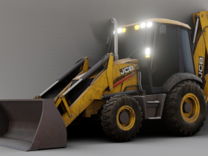 JCB BULLDOZER GAME READY 3D MODEL Model 3D