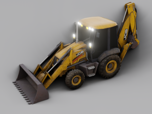 JCB BULLDOZER GAME READY 3D MODEL Model 3D