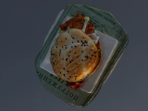LOW POLY BURGER FOOD GAME READY 3D Model