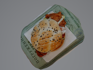 LOW POLY BURGER FOOD GAME READY 3D-Modell