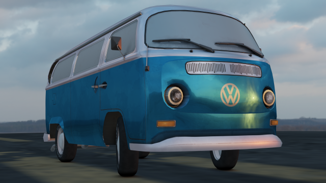 BUS GAME READY LOW POLY 3D MODEL 3D Model .c4d .max .obj .3ds .fbx .stl .blend 