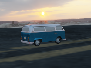BUS GAME READY LOW POLY 3D MODEL 3D Model