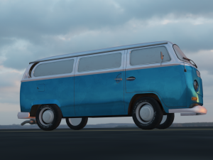 BUS GAME READY LOW POLY 3D MODEL 3D Model