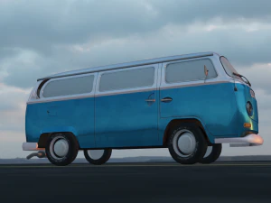 BUS GAME READY LOW POLY 3D MODEL 3D Model