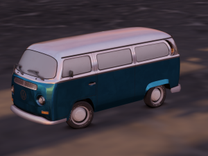 BUS GAME READY LOW POLY 3D MODEL 3D Model