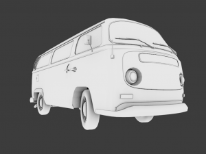 BUS GAME READY LOW POLY 3D MODEL 3D Model