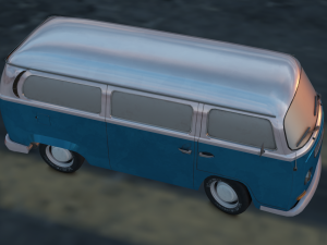 BUS GAME READY LOW POLY 3D MODEL 3D Model