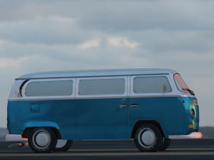 BUS GAME READY LOW POLY 3D MODEL 3D Model