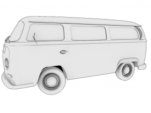 BUS GAME READY LOW POLY 3D MODEL 3D Model