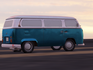 BUS GAME READY LOW POLY 3D MODEL 3D Model