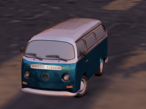 BUS GAME READY LOW POLY 3D MODEL 3D Model