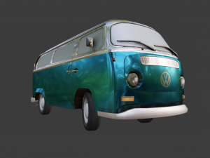 BUS GAME READY LOW POLY 3D MODEL 3D Model