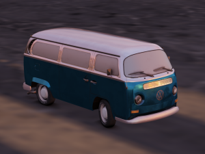 BUS GAME READY LOW POLY 3D MODEL 3D Model