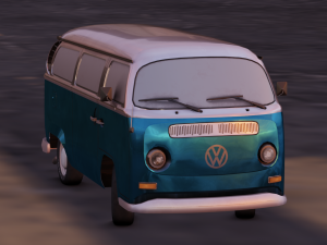 BUS GAME READY LOW POLY 3D MODEL 3D Model