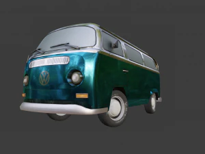 BUS GAME READY LOW POLY 3D MODEL 3D Model